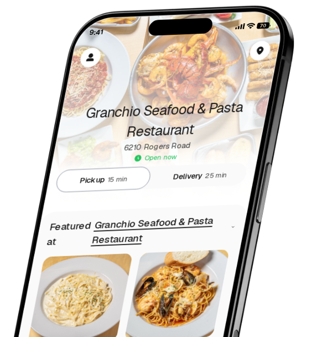 Granchio Seafood & Pasta Restaurant app preview